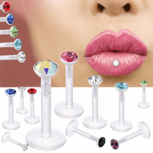 10PCS Mixed Color Punk Round Bar Lip Ring Stud Piercing Labret Piercing Tragus Cartilage Bioplast Flexible Body Piercing Jewelry 2024 - buy cheap