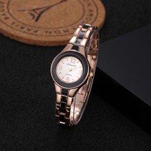 Часы наручные женские под розовое золото, модные роскошные стальные, с браслетом 2024 - купить недорого