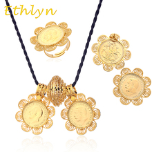 Ethlyn Gold Color Women Ethiopian Coins Jewelry Sets Wedding Party Engagement Jewelry Accessories S050 2024 - buy cheap