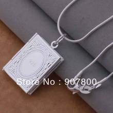 cute design Silver color Locket pendant necklace photo frame Quartet Fashion jewelry can put photo birthday gift factory price 2024 - buy cheap