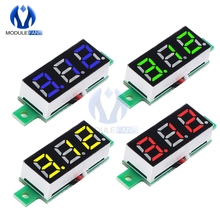 Mini voltímetro de Panel Digital de CC, 0,28 pulgadas, amarillo, azul, verde, rojo, 3 Bits, medidor de voltaje LED, probador de 0,28 pulgadas 2024 - compra barato