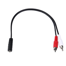 2 Male RCA to Female 3.5mm Stereo Plug Jack Adapter Connector Cable usb micro cable usb extension cable drop shopping 2024 - buy cheap