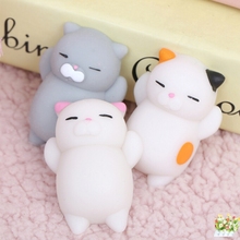 Mochi Cute Squishy Stress Reliever For Phone Case Straps Cat Squeeze Healing Fun Kawaii Kids Adult Toy 2024 - buy cheap
