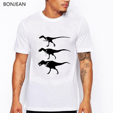 2022 Summer dinosaur animal Printed T-shirt Men Short Sleeve t shirt homme white short sleeve tshirt plus size tops & tees 2024 - buy cheap