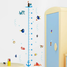 Мультфильм Немо подводная рыба черепаха пузырь высота измерительная диаграмма настенные наклейки для детских комнат настенные наклейки декор для детской комнаты 2024 - купить недорого