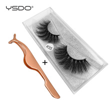 YSDO 1 box mink eyelashes + 1 pcs eyelash tweezers hand made 100% 3d mink lashes false lashes faux cilios mink natural eyelashes 2024 - buy cheap