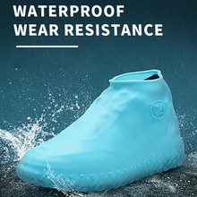 1 par reutilizável sapatos cobre adultos crianças à prova dwaterproof água silicone sapatos protetores para interior ao ar livre para homens 2024 - compre barato