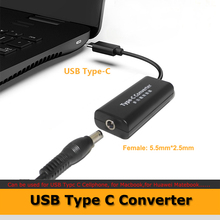 Dc Power Adapter Connector Converter 5.5*2.1mm Female to USB Type C Jack Converter for Lenovo Dell Hp Asus Laptop Charger 45W 2024 - buy cheap