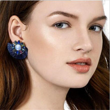 2019 Bohemia Tassel Drop Earrings For Women Trendy Crystal Tassel Long Dangle Earrings Fashion statement Jewelry Party Gifts 2024 - buy cheap