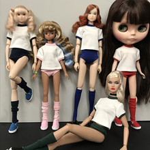 3pcs/set 1/6 Doll's Blyth Clothing T-shirt+Underpants+Socking Sport Outfits for Barbies,obistu,Momoko,Azone,FR Doll Accessories 2024 - buy cheap