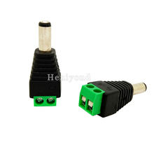 10Pcs New 5.5mm x 2.1mm DIY Male CCTV Camera LED Male DC Power Plug Jack Adapter Connector 2024 - buy cheap