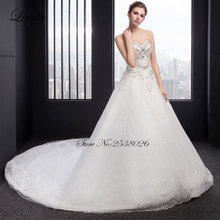 Elegant Tulle Liyuke Sweetheart A-Line Wedding Dress Chaple Train Off The Shoulder Beading Crystals robe de mariage 2024 - buy cheap