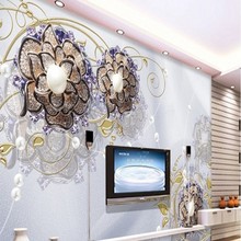 Beibehang-papel tapiz personalizado grande, joyería de lujo europea, flor, sala de estar, dormitorio, sofá, TV, fondo, pintura de pared 2024 - compra barato