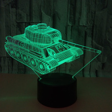 New Tank Modeling 3d Lamp Customization Production Touch Control 3d Table Lamps For Living Room led Usb Desk Lamp 2024 - buy cheap