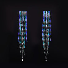 Fashion Rhinestone Boho Multicolor Dangle Drop Earrings Handmade Big Long Ethnic Tassels Earrings For Women Jewelry Party 2024 - buy cheap
