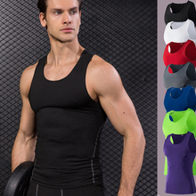 Men's sports t-shirts sports singlet tank top gym T shirt sleeveless compression tee tops quick-dry T-shirt active workout tops 2024 - buy cheap