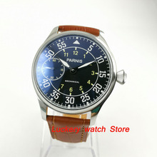 Vintage 44mm parnis classic mechanical men's watch luminous 17 jewels 6497 hand winding movement wrist watch -PM16 2024 - buy cheap