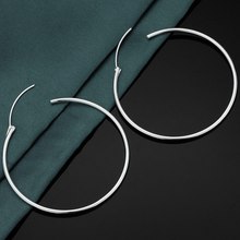Модные серебряные серьги женские ювелирные изделия посеребренные свадебные серьги 5 см диаметр AE570 2024 - купить недорого