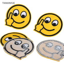 TIANXINYUE Patches 20pcs/lot Smiling face patch iron on patch Motif sew on iron on Applique DIY accessory 2024 - buy cheap