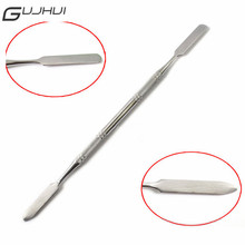 Шпатель GUJHUI из нержавеющей стали, прозрачный, акриловый, для дизайна ногтей, макияжа, геля, основы, теней, шпатель для смешивания, инструмент для маникюра 2024 - купить недорого