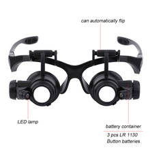1pc 20x Magnifier Magnifying Eye Glasses Loupe Lens Jeweler Watch Repair Tool jeweler's loupe Handsfree eyeglasses legs 2024 - buy cheap