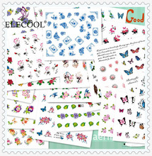 ELECOOL 50 Sheets Water Stickers for Nails Mixed Flower Nail Stickers Water Decal DIY Decoration Manicure Nail Slider Tattoo 2024 - buy cheap