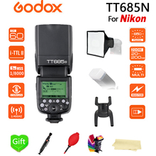 Godox-câmera fotográfica, tt685n, 2.4g, hss, 1/8000s, i-ttl, gn60, sem fio, speedlite, flash15 * 17 cm, softbox + filtro colorido, nikon, dslr 2024 - compre barato