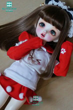 BJD doll clothes fits 27cm-30cm 1/6 BJD doll red ball casual four-piece suit 2024 - buy cheap