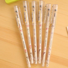 12 canetas/lot eco-friendly 0.35mm canetas gel super fino transparente barril canetas gel Aihao 8653 série história natural 2024 - compre barato