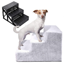 Escalera de 3 escalones para perros pequeños, rampa portátil de hasta 20kg, antideslizante 2024 - compra barato