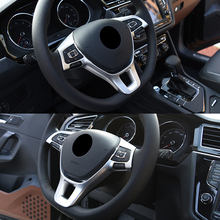 Abaiwai-capa de carro com estilo de volante, acabamento e decoração de interior abs, para volkswagen drive, vw troc 2017, 2018, 2019 2024 - compre barato