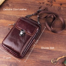 Genuine Leather Pouch Shoulder Belt Phone Case For HTC Exodus 1,Desire 12s,Leagoo T8 T8S M10 M11 S10,For Nokia 7.1 8.1 2.1 3.1 2024 - buy cheap