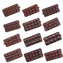 Moldes de silicona 3D para Fondant, de grado alimenticio, fácil liberación, molde de Chocolate con forma de corazón de dibujos animados, herramientas de decoración de pasteles 2024 - compra barato