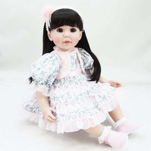 60cm silicone macio reborn menina boneca do bebê brinquedos 24 polegada recém-nascido princesa criança bebês bonecas jogar casa de brinquedo boneca presente natal bonecas 2024 - compre barato