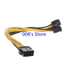 New 25CM PC Power Supply Cable CPU Molex 8 Pin to 2 PCI-e 8 (6+2) Pin 18AWG Express Graphics Card Connectors Interna Splitters 2024 - buy cheap