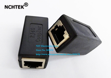 NCHTEK-Adaptador de conector de extensión de Cable de red Ethernet RJ45 CAT6, conector Lan hembra a hembra, 2 piezas, Envío Gratis 2024 - compra barato