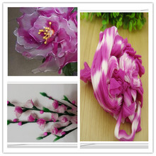 Flores de nilón de seda para manualidades, lote de flores de doble color, 54 colores, envío variado o un solo color, DIY 2024 - compra barato
