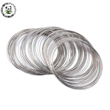 Pandahall 65mm Diameter Steel Memory Beading Wire Platinum Color For Bracelets Making DIY Jewelry Findings About 100circles/bag 2024 - buy cheap