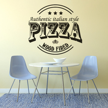 Pôster de janela de logotipo de pizza, autêntico, estilo italiano, arte de parede, restaurante, pizza, adesivo de vinil, decalque de parede, pôster removível az230 2024 - compre barato