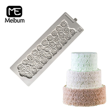 Meibum Rose Flor Molde do Bolo de Casamento Festa de Aniversário Ofício Açúcar Molde Fondant Gum Paste Pastelaria Decoração Ferramentas de Cozimento Pan 2024 - compre barato