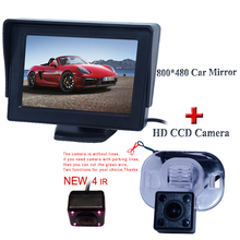 Parking Video 4.3 "  Tft Lcd Color Camera+ 4IR  Night Vision Car Rear View Camera For  Hyundai Verna Solaris Sedan KIA Forte 2024 - buy cheap