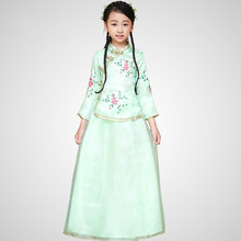 Novidade fantasia chinesa tradicional infantil top + saia 2 pçs fantasia chinesa antiga roupas de casamento hanfu 18 2024 - compre barato