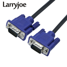 Larryjoe-Cable de extensión VGA HD de 15 Pines, conector macho a macho, 1,5 m, núcleo de cobre Línea alámbrica, para PC, Monitor y proyector de ordenador 2024 - compra barato