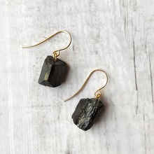 Lii Ji-pendientes de plata de primera ley con turmalina para mujer, aretes, plata esterlina 925, piedra Natural, cristales irregulares 2024 - compra barato