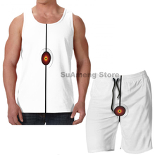 Verão casual engraçado impressão masculina tank tops feminino portal torreta (2) masculino board praia shorts feminino conjuntos de fitness sem mangas colete 2024 - compre barato