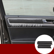 Carbon Fiber Front & Rear Car Door Panel Trim Cover For VW Touareg 2011-2018 Car accesories interior Car decoration 2024 - buy cheap