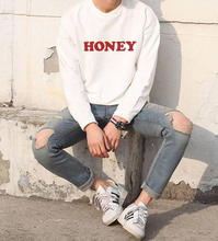 Honey Sweatshirt Unisex Fashion Clothing Tumblr Crewneck Aesthetic Hipster Funny Graphic Tee Honey Bee Pullover Gifts Outfits 2024 - buy cheap