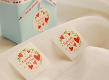 120 Uds nuevo diseño redondo corazón romántico serie "especialmente para ti" Sello pegatina de Navidad notas DIY regalo etiquetas 2024 - compra barato