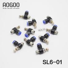 10Pcs/lot Pneumatic throttle valve SL series pneumatically Quick Connector exhaust valve  Tube 6mm Thread G1/8 SL6-01 2024 - buy cheap