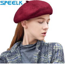 Brand New Women Hats Wool Hats Beret Spring Winter Hat Lady Pure Color Beanie Caps  Fashion Beanie Cap Dropshipping 2024 - buy cheap